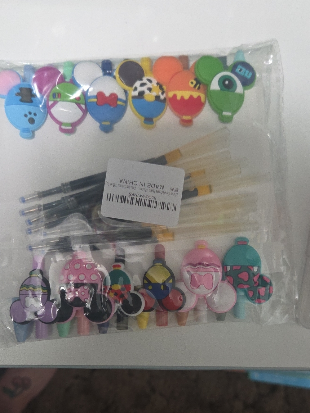Kids Cartoon Character Gel Pen Set - Multicolor